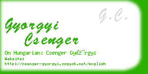 gyorgyi csenger business card